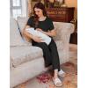 imageEkouaer 3 PCS Maternity Nursing Pajamas Set Postpartum Breastfeeding Short Sleeve Shirts Pregnancy Shorts ampamp Pants Pjs SXXLBlack