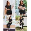 imageEkouaer 3 PCS Maternity Nursing Pajamas Set Postpartum Breastfeeding Short Sleeve Shirts Pregnancy Shorts ampamp Pants Pjs SXXLBlack