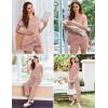 imageEkouaer 3 PCS Maternity Nursing Pajamas Set Postpartum Breastfeeding Short Sleeve Shirts Pregnancy Shorts ampamp Pants Pjs SXXLPink