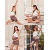 imageEkouaer 3 Pack Womens Maternity Shorts Stretchy Workout Pregnancy Shorts Comfy Lounge Pajama Sleepwear SXXLBlackDark GreyBrown