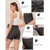 imageEkouaer 3 Pack Womens Maternity Shorts Stretchy Workout Pregnancy Shorts Comfy Lounge Pajama Sleepwear SXXLBlackDark Heather GreyHeather Grey White Stripe