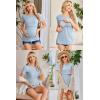 imageEkouaer Womens Nursing Tops 3 Pack Short Sleeve Ribbed Breastfeeding Shirts Double Layer Maternity Shirt Pregnancy ClothesBlackDark GreenBlue