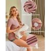 imageEkouaer Womens Nursing Tops 3 Pack Short Sleeve Ribbed Breastfeeding Shirts Double Layer Maternity Shirt Pregnancy ClothesCaramelGreyWine Red