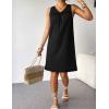 imageEkouaer Women Cotton Nightgowns Sleeveless Sleep Shirts Lace Night Shirts Sleep Dress S3XLBlack