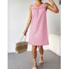 imageEkouaer Women Cotton Nightgowns Sleeveless Sleep Shirts Lace Night Shirts Sleep Dress S3XLCoral Pink