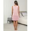 imageEkouaer Women Cotton Nightgowns Sleeveless Sleep Shirts Lace Night Shirts Sleep Dress S3XLLight Pink