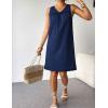 imageEkouaer Women Cotton Nightgowns Sleeveless Sleep Shirts Lace Night Shirts Sleep Dress S3XLNavy Blue