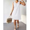 imageEkouaer Women Cotton Nightgowns Sleeveless Sleep Shirts Lace Night Shirts Sleep Dress S3XLWhite