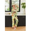 imageEkouaer Silk Pajamas Striped Animal Print Satin Pj Sets Button Down Long Sleeve Silky Pjs Sleepwear Loungewear for WomenCoffee Cat