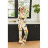 imageEkouaer Silk Pajamas Striped Animal Print Satin Pj Sets Button Down Long Sleeve Silky Pjs Sleepwear Loungewear for WomenDisc Animal