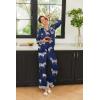 imageEkouaer Silk Pajamas Striped Animal Print Satin Pj Sets Button Down Long Sleeve Silky Pjs Sleepwear Loungewear for WomenZebra Print