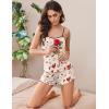 imageEkouaer 2 Pack Womens Cami Pajama Sets Cute Print Tank Top Pjs and Shorts Camisole Lounge SetCute Heartcute Dog