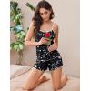 imageEkouaer 2 Pack Womens Cami Pajama Sets Cute Print Tank Top Pjs and Shorts Camisole Lounge SetStarry Skycute Cat