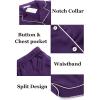 imageEkouaer Womens Silk Satin Pajamas Set Short Sleeve Sleepwear Button Down Loungewear 2 Piece Pjs Shorts Set S5XLDark Purple