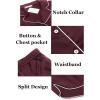 imageEkouaer Womens Silk Satin Pajamas Set Short Sleeve Sleepwear Button Down Loungewear 2 Piece Pjs Shorts Set S5XLDark Red