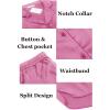 imageEkouaer Womens Silk Satin Pajamas Set Short Sleeve Sleepwear Button Down Loungewear 2 Piece Pjs Shorts Set S5XLPeachy Pink
