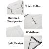 imageEkouaer Womens Silk Satin Pajamas Set Short Sleeve Sleepwear Button Down Loungewear 2 Piece Pjs Shorts Set S5XLWhite