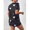 imageEkouaer Womens Pajama Sets Short Sleeve Pjs 2 Piece Top and Shorts Sleepwear Comfy Soft Lounge Sets with PocketsBlack Sky