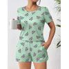 imageEkouaer Womens Pajama Sets Short Sleeve Pjs 2 Piece Top and Shorts Sleepwear Comfy Soft Lounge Sets with PocketsButterfly