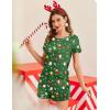 imageEkouaer Womens Pajama Sets Short Sleeve Pjs 2 Piece Top and Shorts Sleepwear Comfy Soft Lounge Sets with PocketsChristmas Green