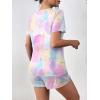 imageEkouaer Womens Pajama Sets Short Sleeve Pjs 2 Piece Top and Shorts Sleepwear Comfy Soft Lounge Sets with PocketsColorful Print