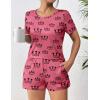 imageEkouaer Womens Pajama Sets Short Sleeve Pjs 2 Piece Top and Shorts Sleepwear Comfy Soft Lounge Sets with PocketsCrown