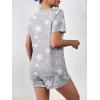 imageEkouaer Womens Pajama Sets Short Sleeve Pjs 2 Piece Top and Shorts Sleepwear Comfy Soft Lounge Sets with PocketsGrey Star