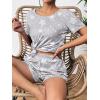 imageEkouaer Womens Pajama Sets Short Sleeve Pjs 2 Piece Top and Shorts Sleepwear Comfy Soft Lounge Sets with PocketsGrey Star