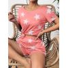 imageEkouaer Womens Pajama Sets Short Sleeve Pjs 2 Piece Top and Shorts Sleepwear Comfy Soft Lounge Sets with PocketsStar Print