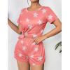 imageEkouaer Womens Pajama Sets Short Sleeve Pjs 2 Piece Top and Shorts Sleepwear Comfy Soft Lounge Sets with PocketsStar Print
