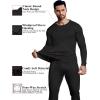 imageEkouaer Mens Long Johns Thermal Underwear Comfy Soft Elastic Fabric Base Layer Set Cold Weather Warm Top and BottomBlack