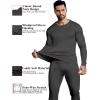 imageEkouaer Mens Long Johns Thermal Underwear Comfy Soft Elastic Fabric Base Layer Set Cold Weather Warm Top and BottomDeep Grey