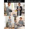 imageEkouaer Mens Long Johns Thermal Underwear Comfy Soft Elastic Fabric Base Layer Set Cold Weather Warm Top and BottomLight Grey