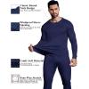 imageEkouaer Mens Long Johns Thermal Underwear Comfy Soft Elastic Fabric Base Layer Set Cold Weather Warm Top and BottomNavy Blue