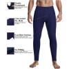 imageEkouaer Mens Long Johns Thermal Underwear Comfy Soft Elastic Fabric Base Layer Set Cold Weather Warm Top and BottomNavy Blue