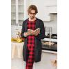 imageEkouaer Mens Long Johns Thermal Underwear Comfy Soft Elastic Fabric Base Layer Set Cold Weather Warm Top and BottomRed Black  Plaid