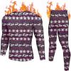 imageEkouaer Mens Long Johns Thermal Underwear Comfy Soft Elastic Fabric Base Layer Set Cold Weather Warm Top and BottomReindeer Snowflake