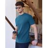 imageEkouaer Mens Mock Turtleneck Short Sleeve Knit T Shirts Slim Fit Basic Thermal Tops Lightweight Tee SXXXLBlue