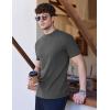 imageEkouaer Mens Mock Turtleneck Short Sleeve Knit T Shirts Slim Fit Basic Thermal Tops Lightweight Tee SXXXLDark Grey