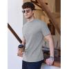 imageEkouaer Mens Mock Turtleneck Short Sleeve Knit T Shirts Slim Fit Basic Thermal Tops Lightweight Tee SXXXLLight Grey