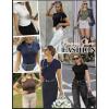imageEkouaer Women Short Sleeve Shirts Lightweight Thermal Tops Ribbed Knitted Outfit Tees Soft Crew Neck Undershirt Basic ClothesGray