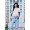 imageEkouaer Women Short Sleeve Shirts Lightweight Thermal Tops Ribbed Knitted Outfit Tees Soft Crew Neck Undershirt Basic ClothesWhite
