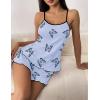 imageEkouaer Womens Cami Pajama Sets 2 Piece Cute Print Pjs Soft Tank Top ampamp Elastic Waist Shorts Camisole Lounge SetBlue Butterfly