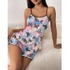 imageEkouaer Womens Cami Pajama Sets 2 Piece Cute Print Pjs Soft Tank Top ampamp Elastic Waist Shorts Camisole Lounge SetColorful Butterfly