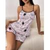 imageEkouaer Womens Cami Pajama Sets 2 Piece Cute Print Pjs Soft Tank Top ampamp Elastic Waist Shorts Camisole Lounge SetGrey Cat