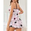 imageEkouaer Womens Cami Pajama Sets 2 Piece Cute Print Pjs Soft Tank Top ampamp Elastic Waist Shorts Camisole Lounge SetGrey Cat