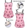imageEkouaer Womens Cami Pajama Sets 2 Piece Cute Print Pjs Soft Tank Top ampamp Elastic Waist Shorts Camisole Lounge SetPink Butterfly