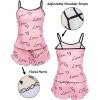 imageEkouaer Womens Cami Pajama Sets 2 Piece Cute Print Pjs Soft Tank Top ampamp Elastic Waist Shorts Camisole Lounge SetPink Love