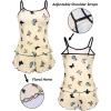 imageEkouaer Womens Cami Pajama Sets 2 Piece Cute Print Pjs Soft Tank Top ampamp Elastic Waist Shorts Camisole Lounge SetRed Cherry