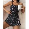 imageEkouaer Womens Cami Pajama Sets 2 Piece Cute Print Pjs Soft Tank Top ampamp Elastic Waist Shorts Camisole Lounge SetStar